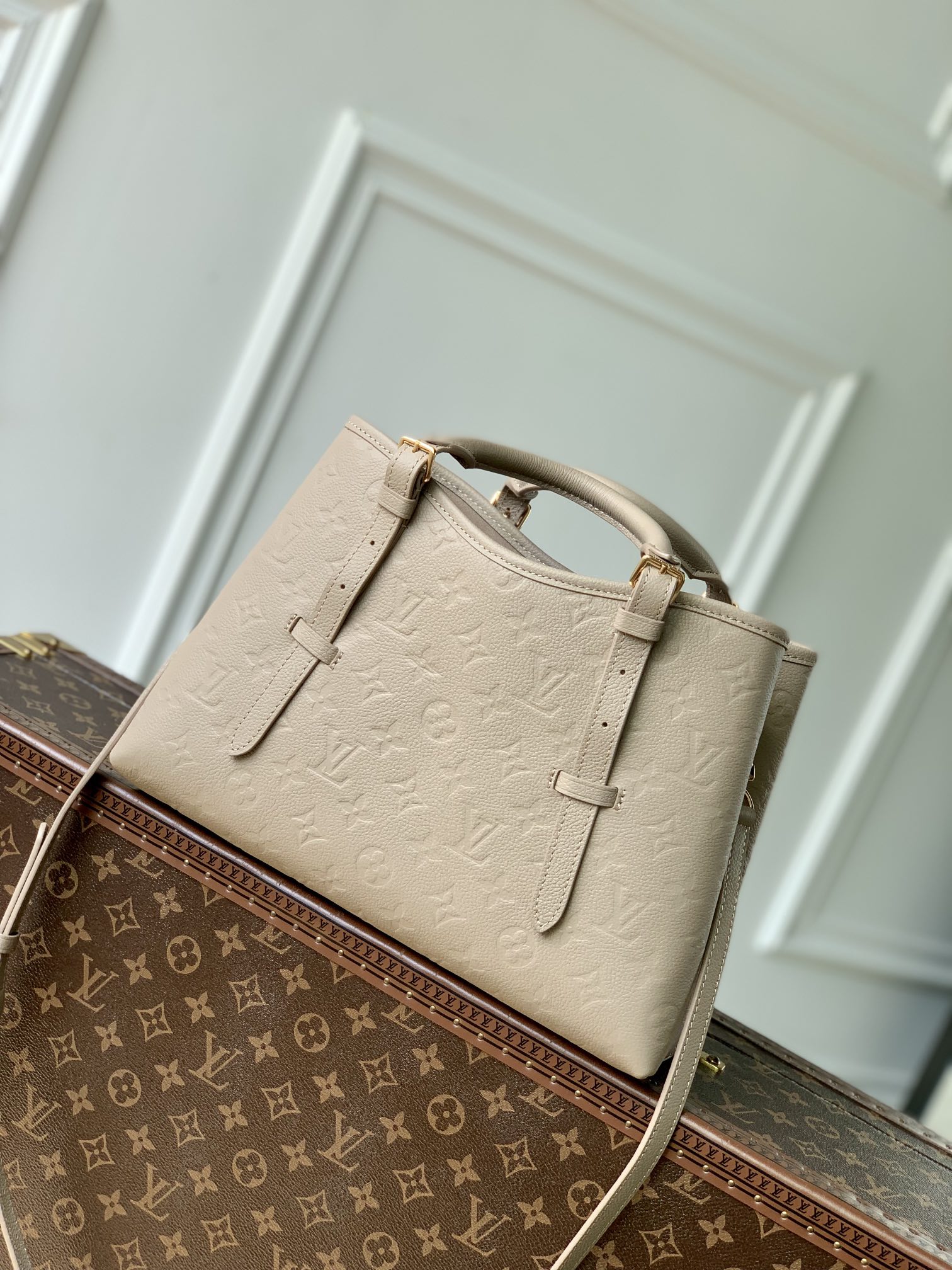 Bagsaaa L0vis Vvtt0n M11463 Babylone Tote PM Tourterelle Grey - 31 x 21.5 x 13 cm