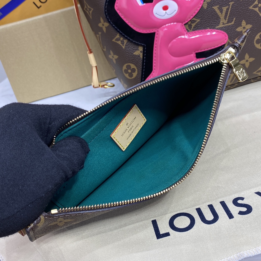 Bagsaaa L0vis Vvtt0n M47200 Neverfull MM Tote Bag - 31 x 28 x 14 cm