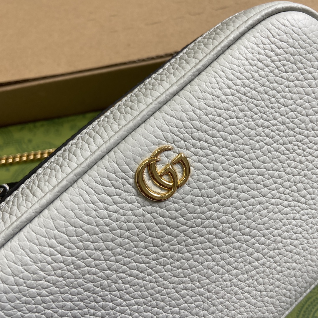 Bagsaaa Gvc*1 GG Marmont S*per Mini Shoulder Bag 772759 Light Gray - 18.2x11x4 cm