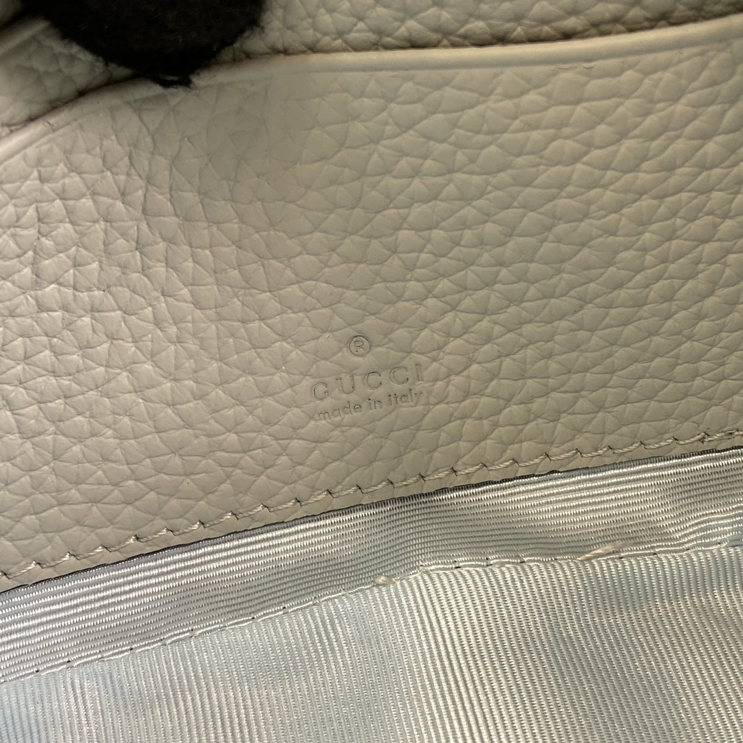 Bagsaaa Gvc*1 GG Marmont S*per Mini Shoulder Bag 772759 Light Gray - 18.2x11x4 cm