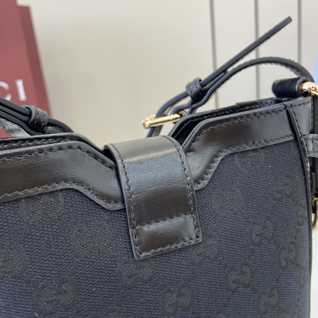 Bagsaaa GG mini bucket shoulder bag black 782919 - 16 x 19.5 x 5.5 cm