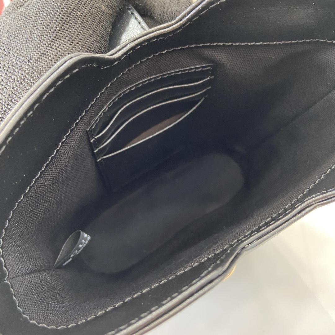 Bagsaaa GG mini bucket shoulder bag black 782919 - 16 x 19.5 x 5.5 cm