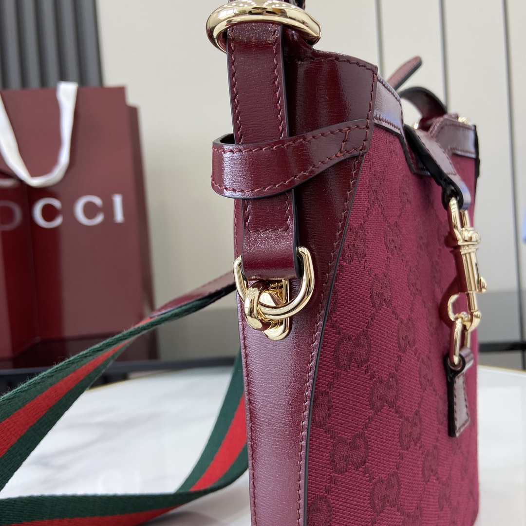 Bagsaaa GG mini bucket shoulder bag red 782919 - 16 x 19.5 x 5.5 cm