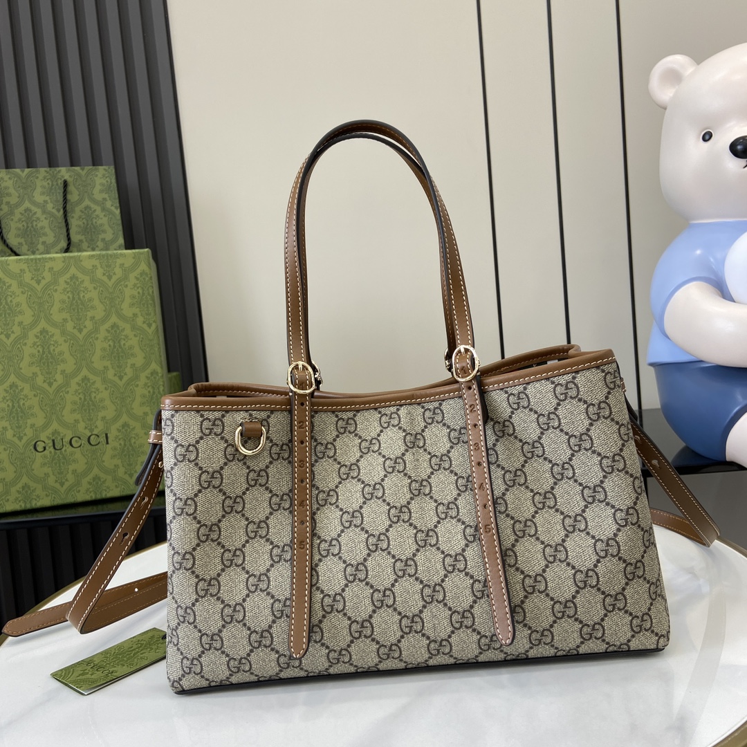 Bagsaaa Gvc*1 GG Emblem small tote bag 815214 beige - 30cm