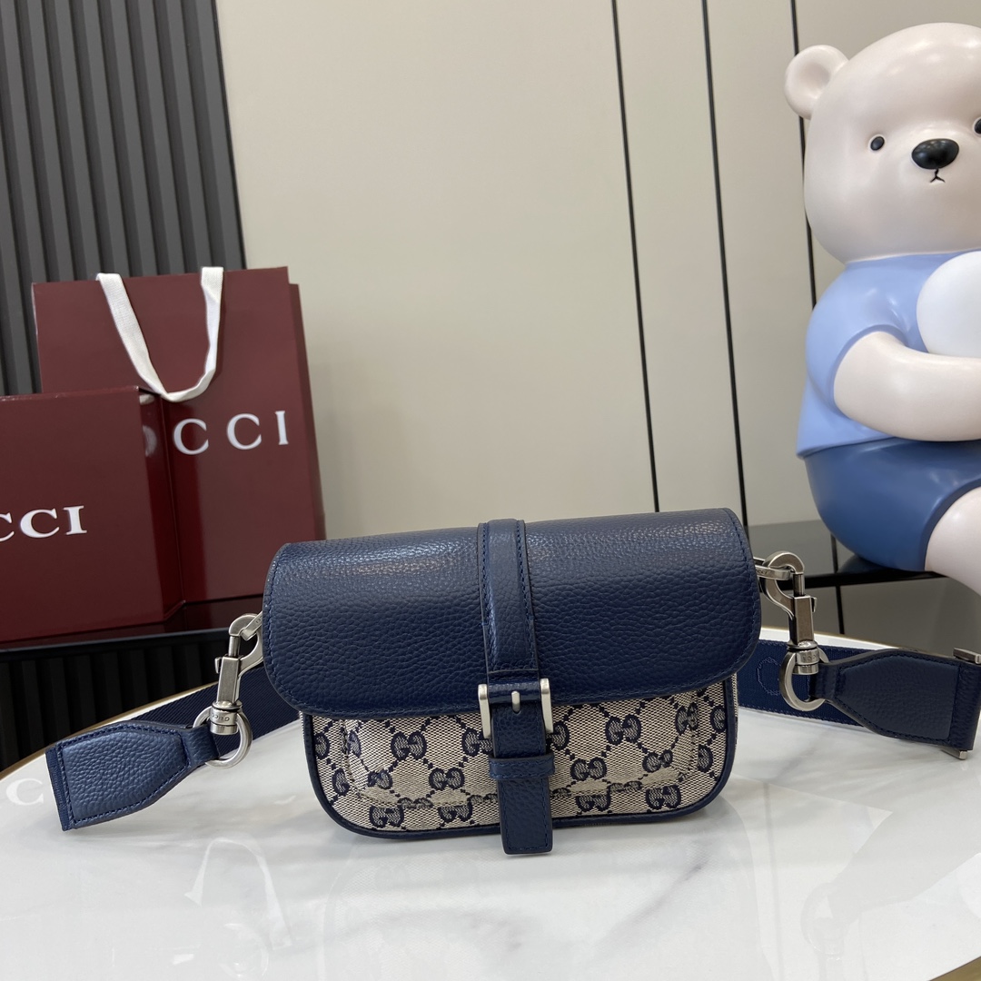 Bagsaaa Gvc*1 GG S*per mini bag ‎795213 navy blue - 20x13x5cm