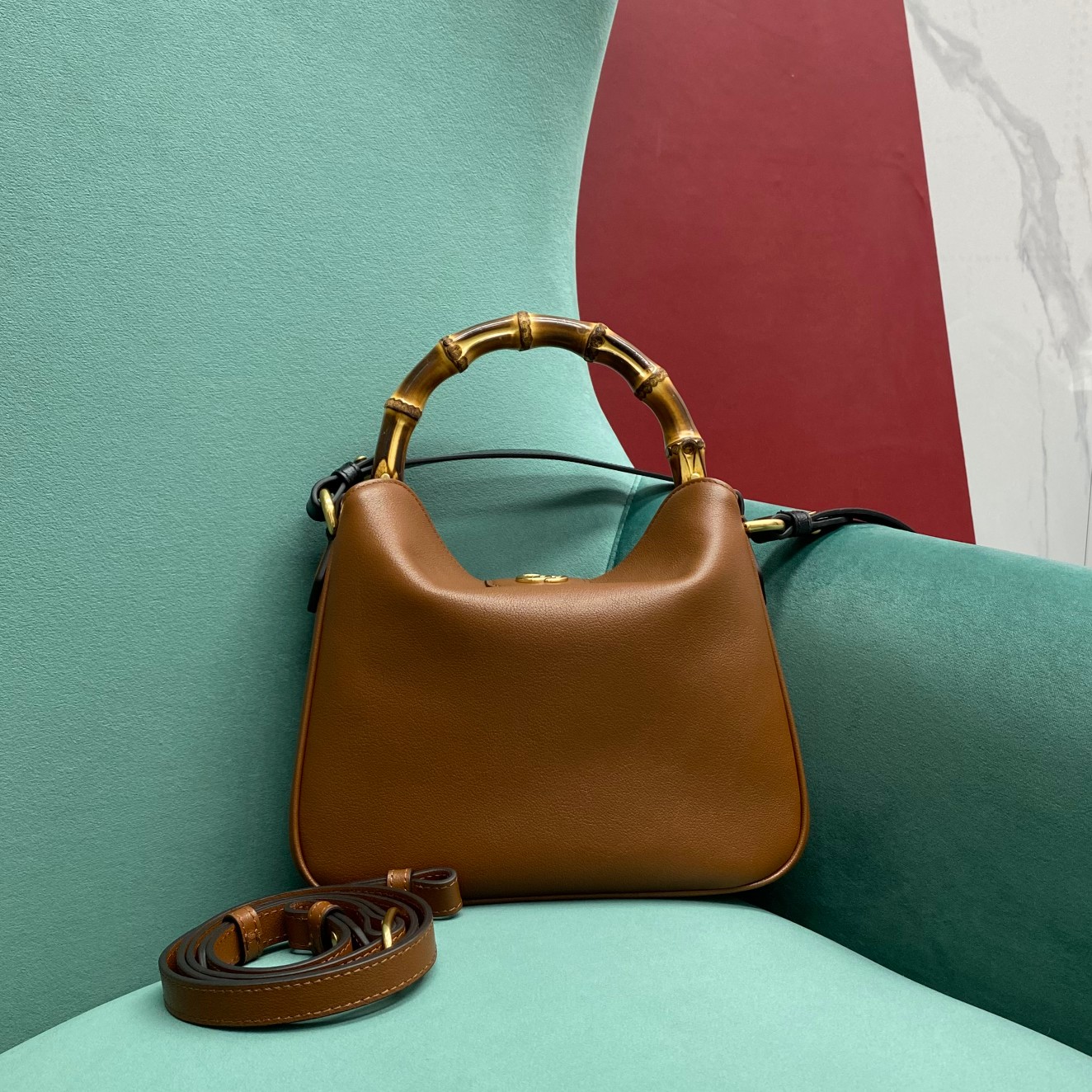 Bagsaaa Gvc*1 Diana small shoulder bag ‎746251 brown - 24x15x5cm