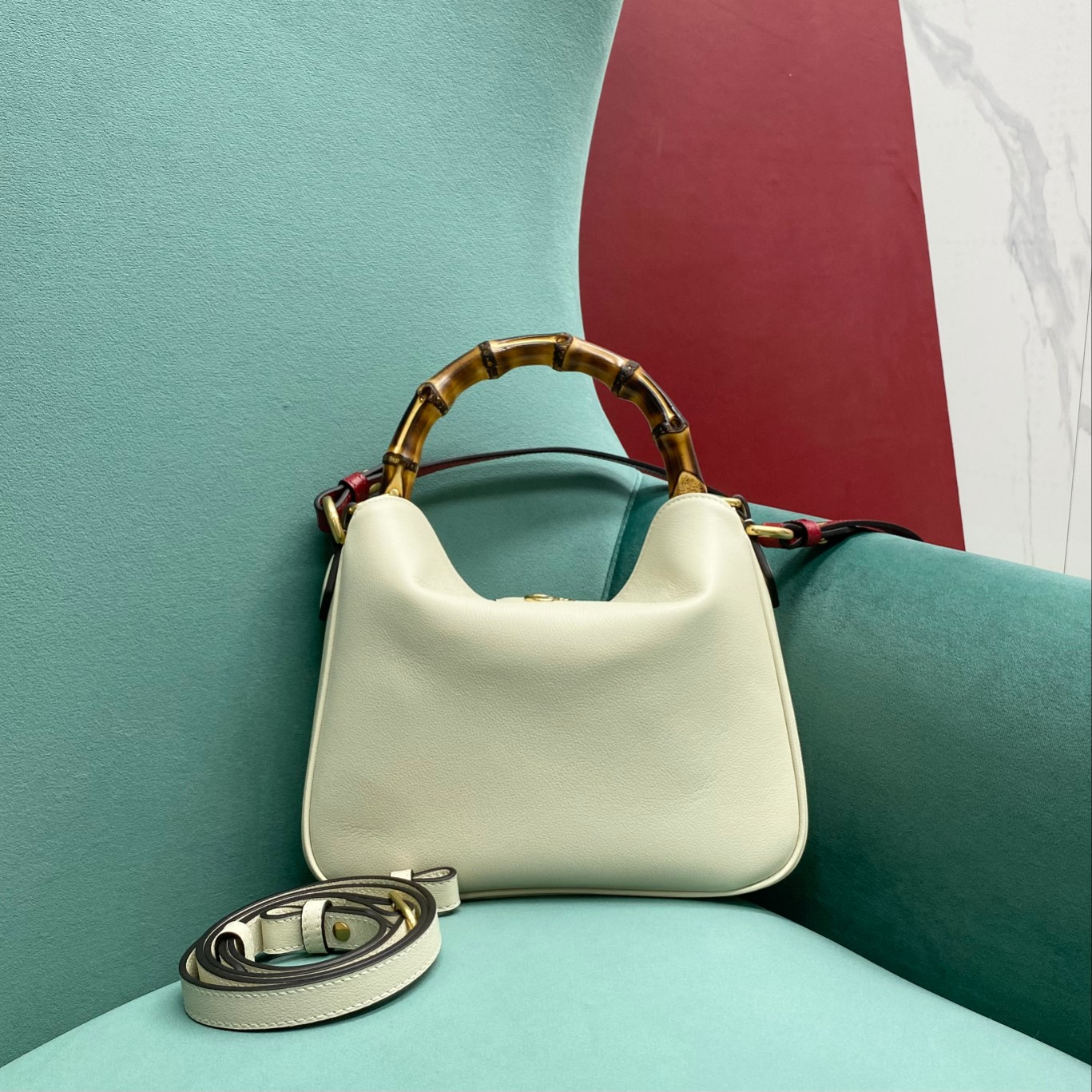 Bagsaaa Gvc*1 Diana small shoulder bag ‎746251 white - 24x15x5cm