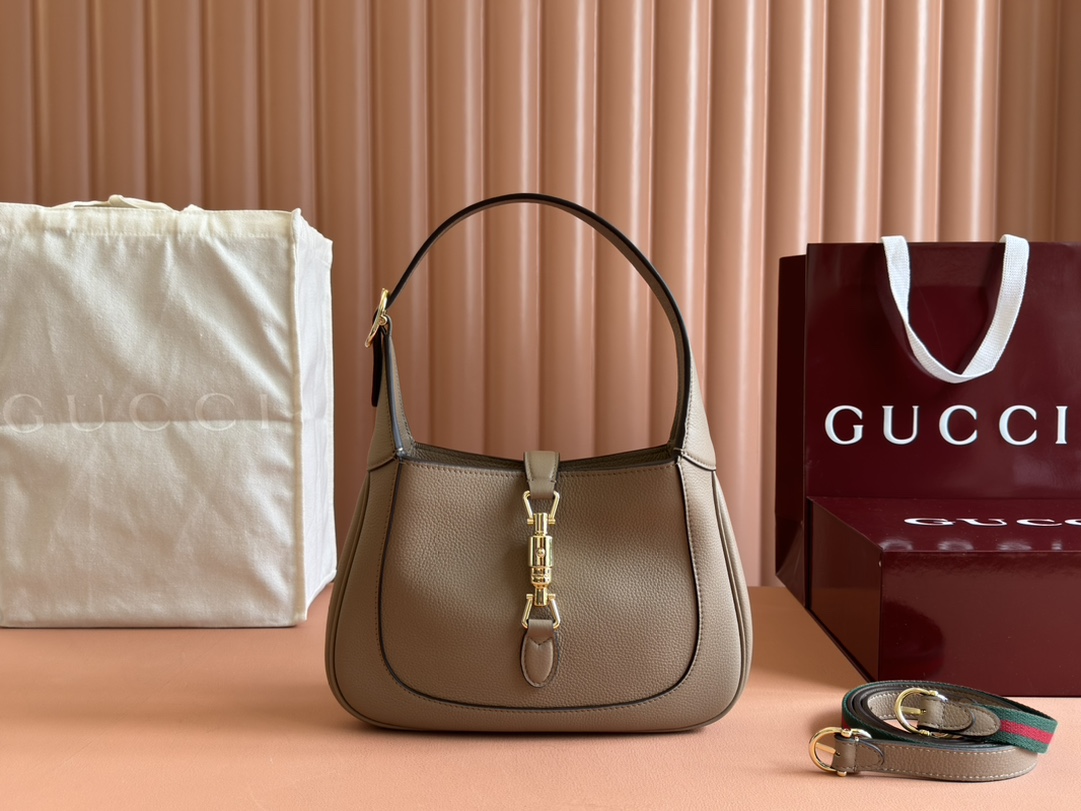 Bagsaaa Gvc*1 Jackie 1961 small shoulder bag 810232 taupe - 27.5x19x4cm
