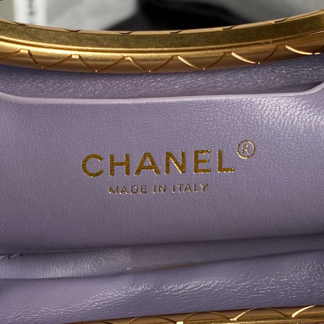 Bagsaaa Ch**el Clutch AS5038 Purple - 19 × 25 × 3 cm
