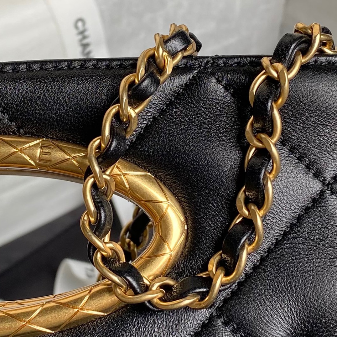 Bagsaaa Ch**el Clutch AS5038 Black - 19 × 25 × 3 cm