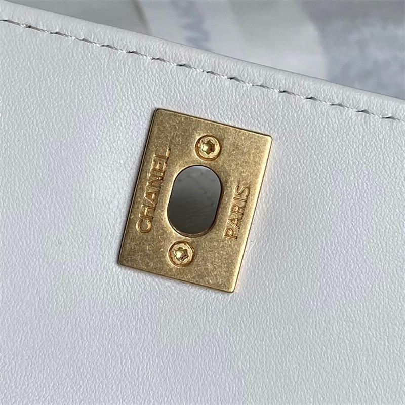 Bagsaaa Ch**el Clutch AS5038 White - 19 × 25 × 3 cm