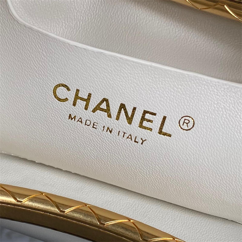 Bagsaaa Ch**el Clutch AS5038 White - 19 × 25 × 3 cm