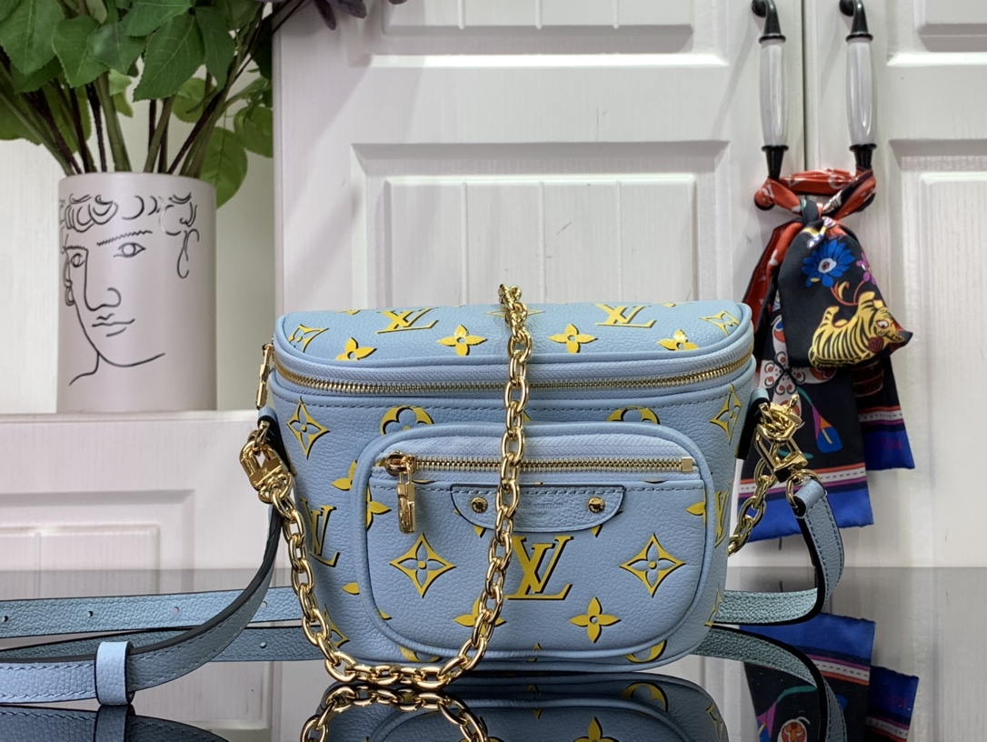 Bagsaaa L0vis Vvtt0n M83694 Mini Bumbag Baby Blue - 17 x 12 x 9.5 cm
