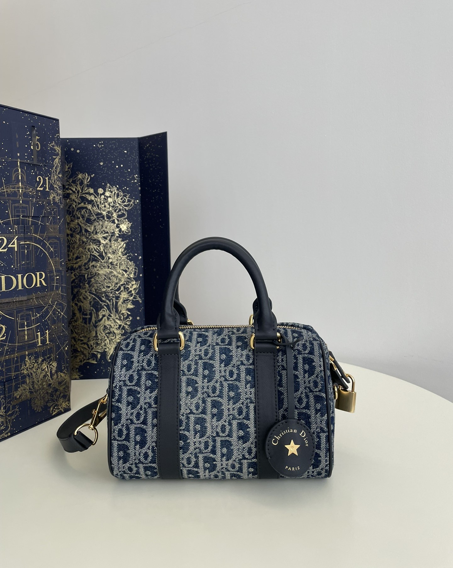 Bagsaaa D10r Groove 20 Bag Blue Denim D10r Oblique Jacquard - 20.5 x 13.5 x 12 cm