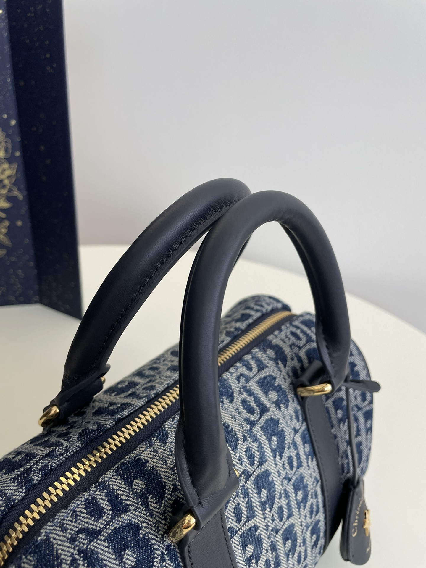 Bagsaaa D10r Groove 20 Bag Blue Denim D10r Oblique Jacquard - 20.5 x 13.5 x 12 cm