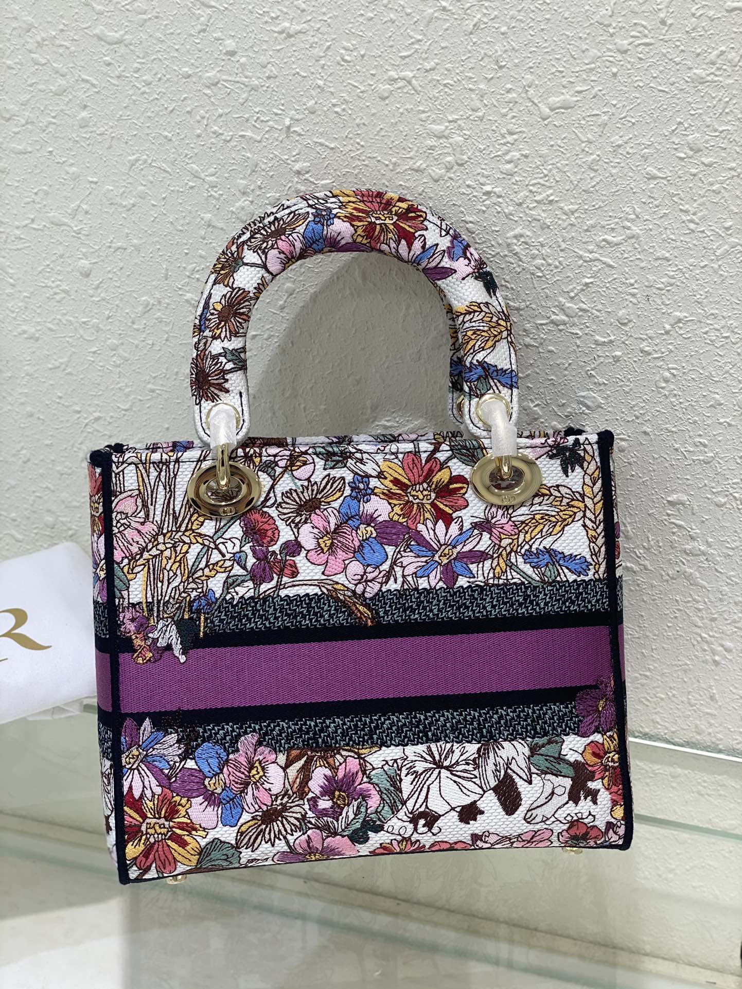 Bagsaaa D10r Medium Lady D-Lite Bag white multicolor D10r 4 Saisons - 24 x 21 x 12 cm