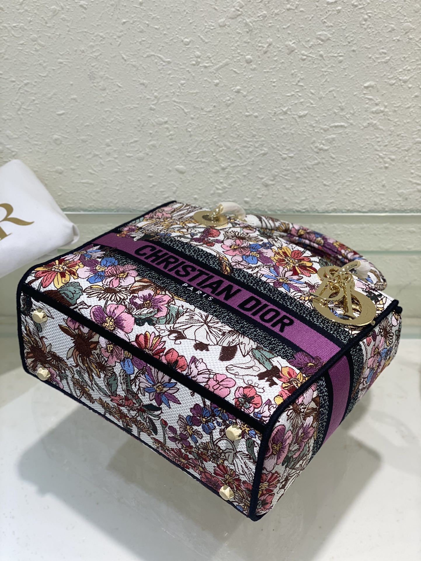 Bagsaaa D10r Medium Lady D-Lite Bag white multicolor D10r 4 Saisons - 24 x 21 x 12 cm