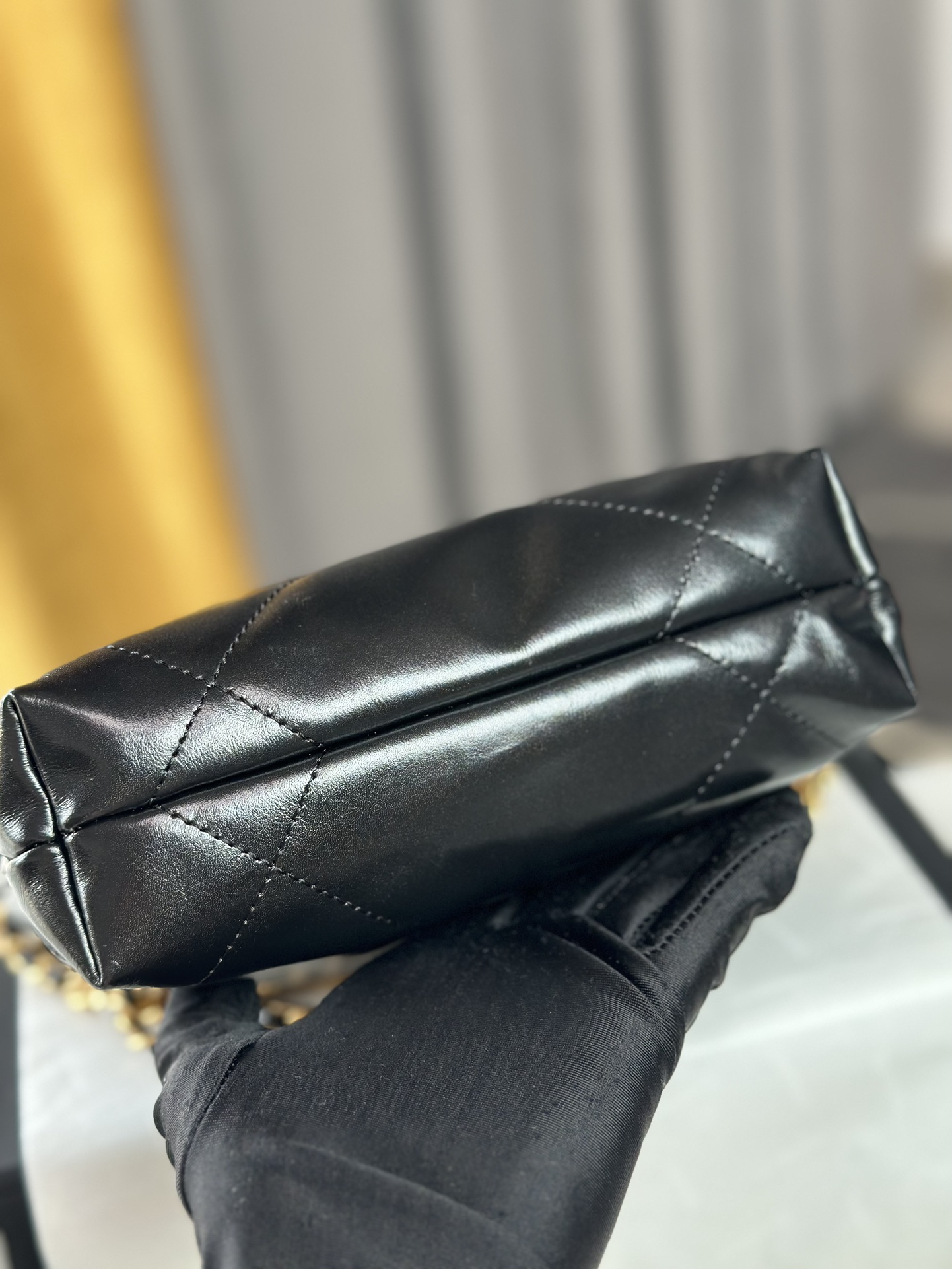 Bagsaaa Ch**el 22 Mini Handbag Black & Imitation Pearls AS3980 - 20×19×6 Cm