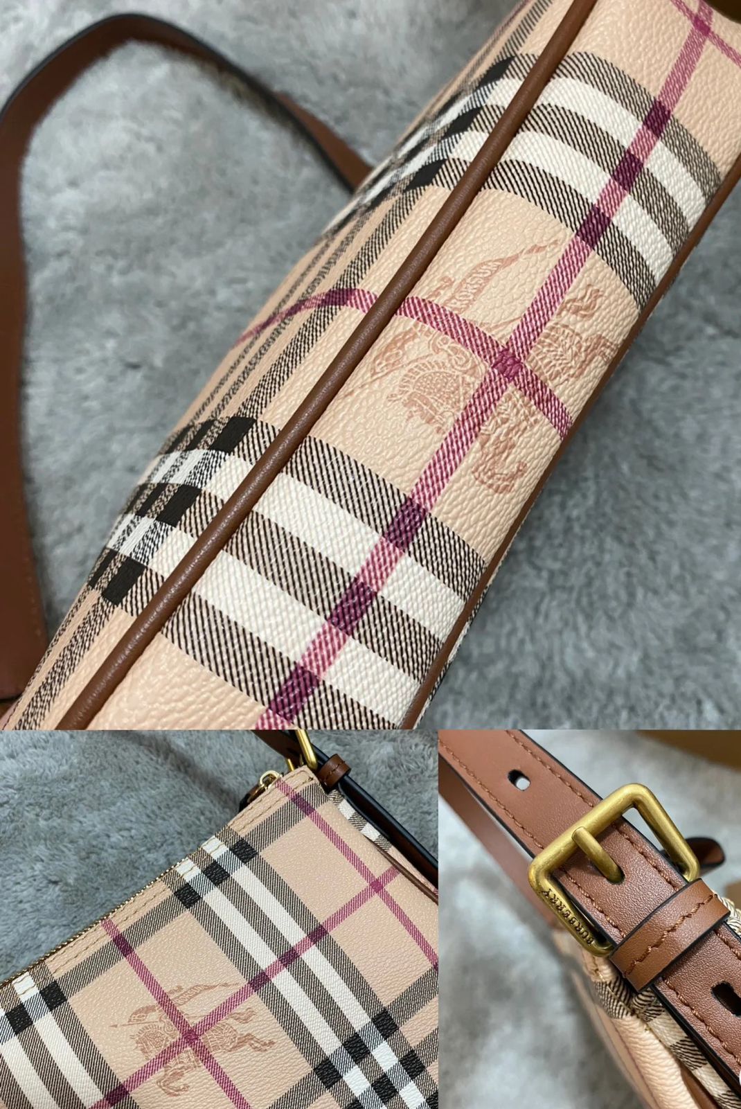 Bagsaaa Bv*b*rry Haymarket Check Shoulder Bag - 21x14x5 cm