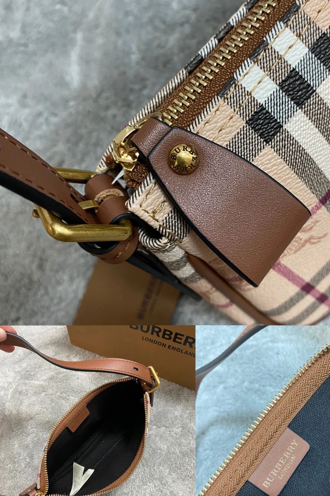 Bagsaaa Bv*b*rry Haymarket Check Shoulder Bag - 21x14x5 cm