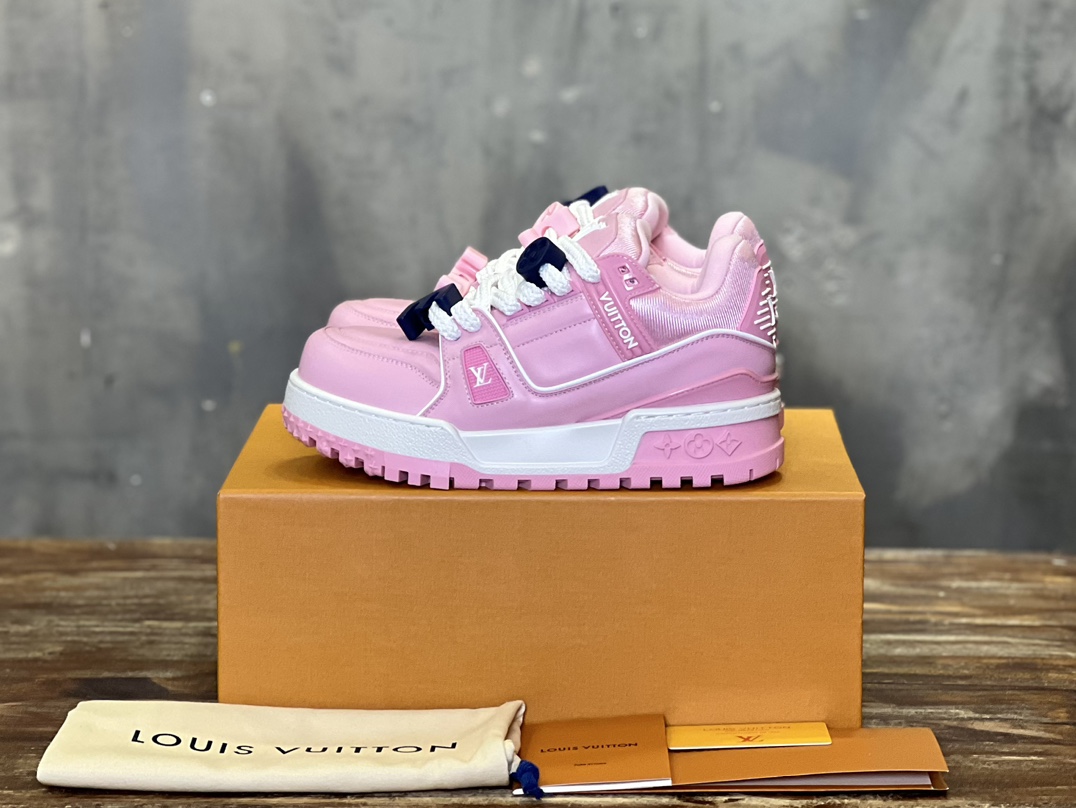 Bagsaaa L0vis Vvtt0n LV Trainer Maxi Sneaker Pink