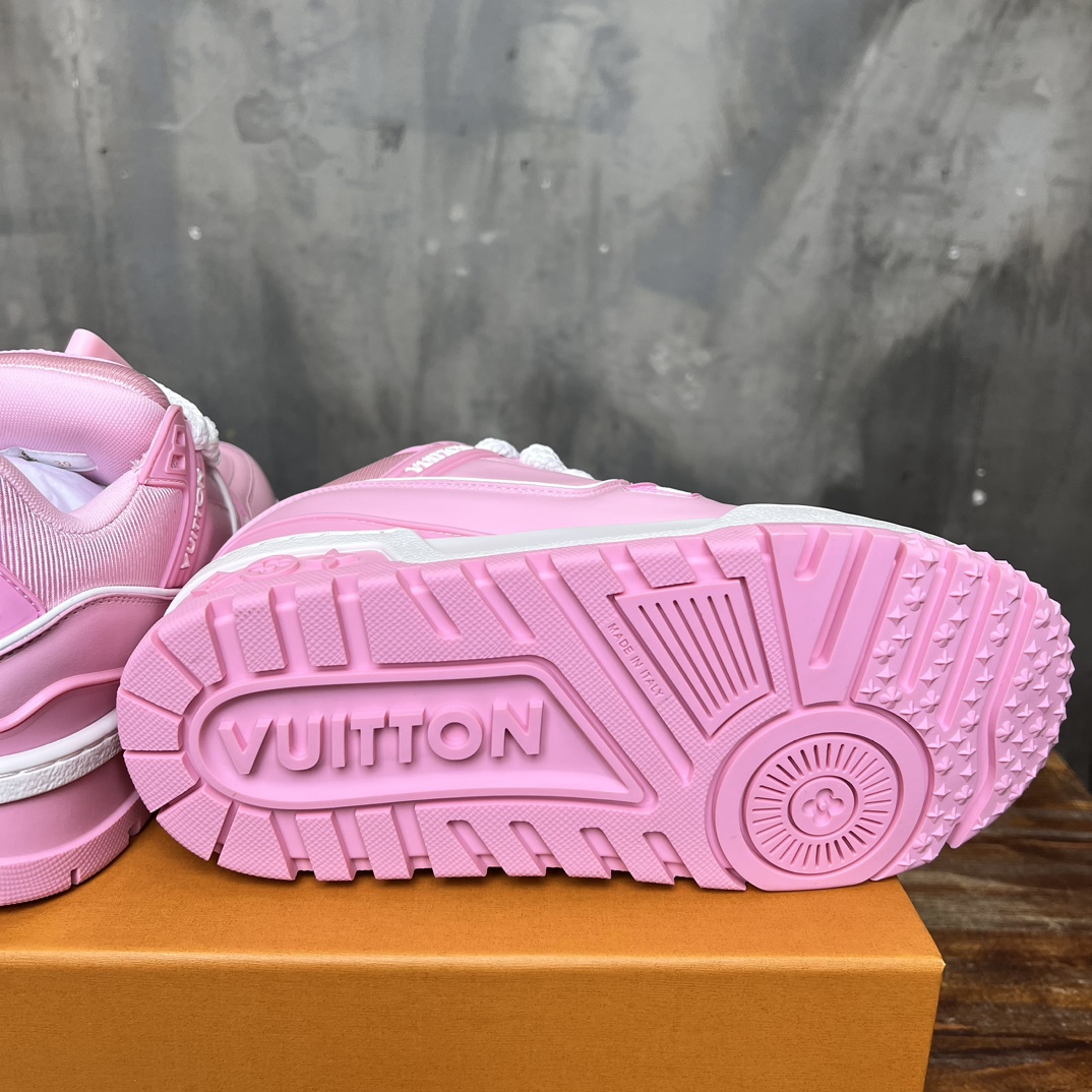 Bagsaaa L0vis Vvtt0n LV Trainer Maxi Sneaker Pink