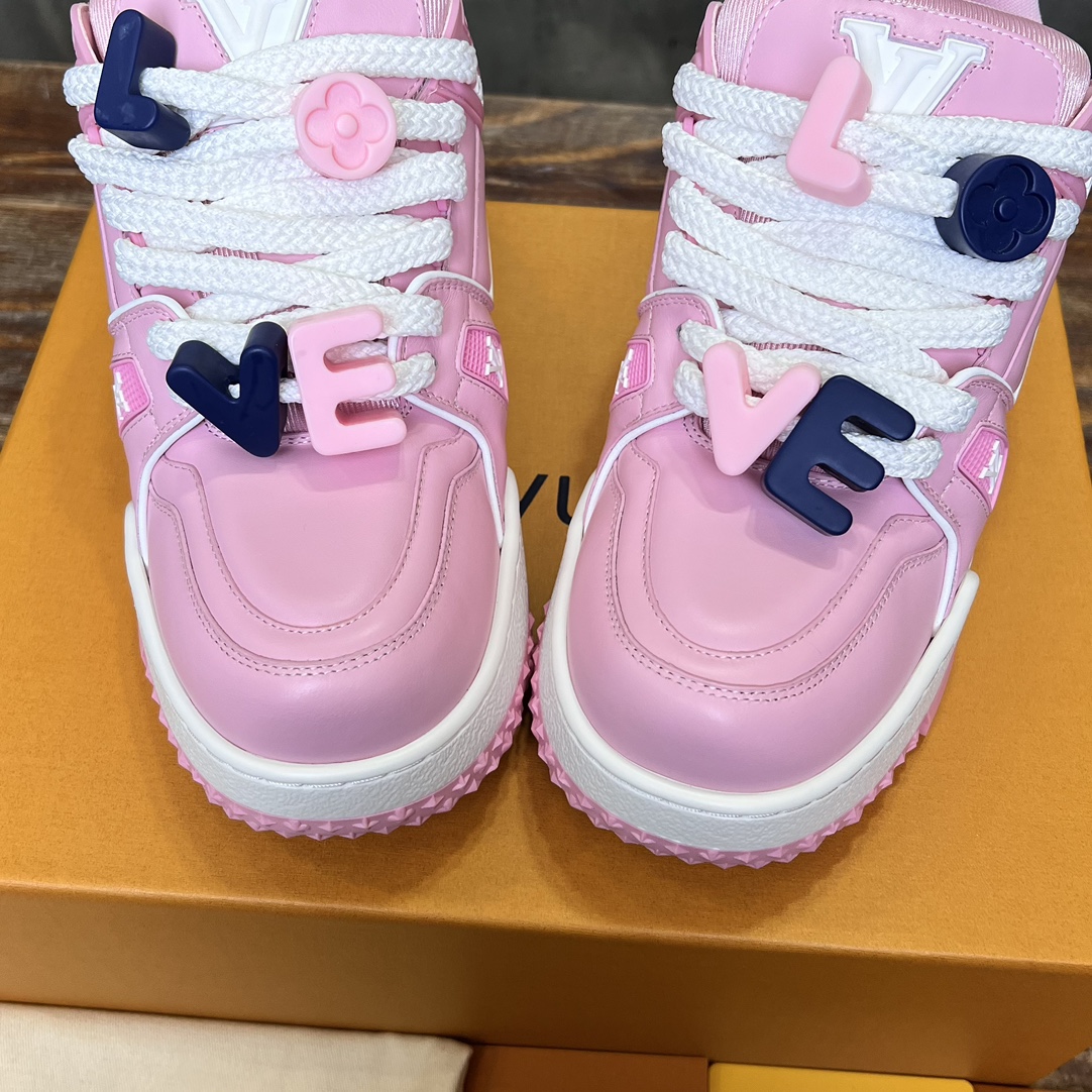 Bagsaaa L0vis Vvtt0n LV Trainer Maxi Sneaker Pink