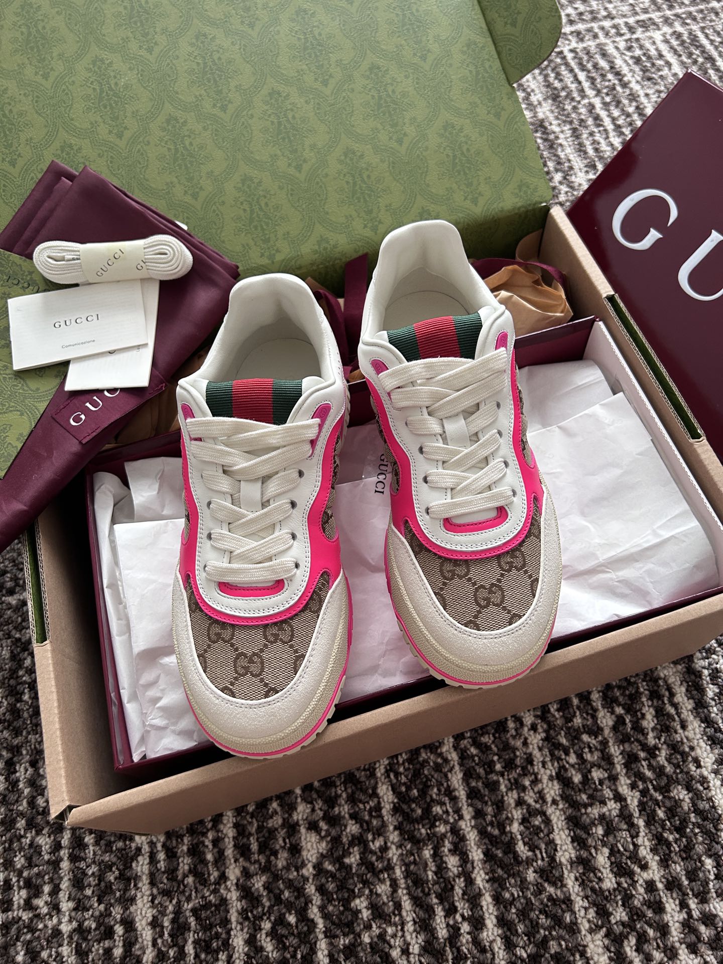 Bagsaaa Gvc*1 Women's Gvc*1 Re-Web sneaker 785452 Pink