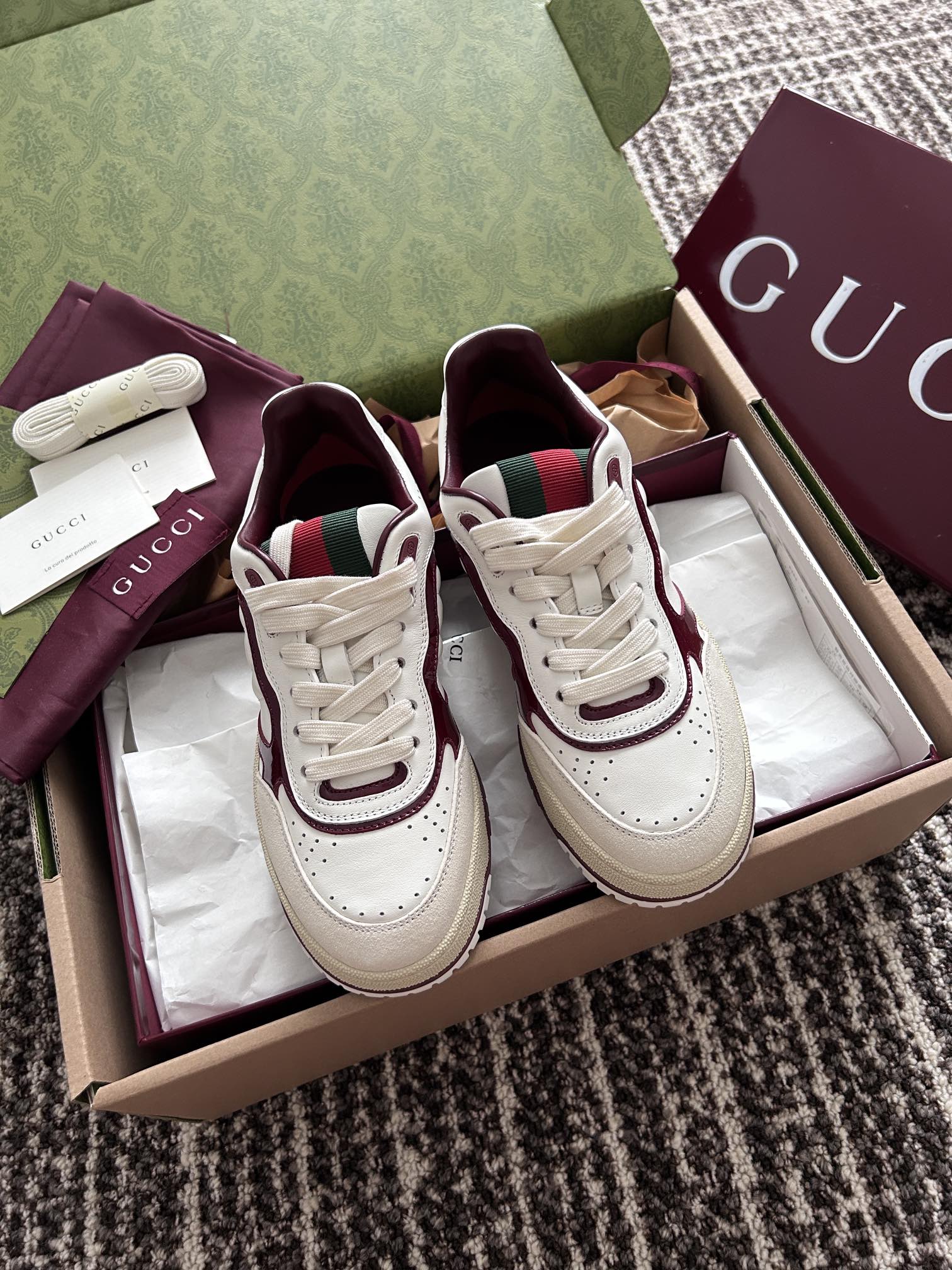 Bagsaaa Gvc*1 Women's Gvc*1 Re-Web sneaker 785728 White & Red