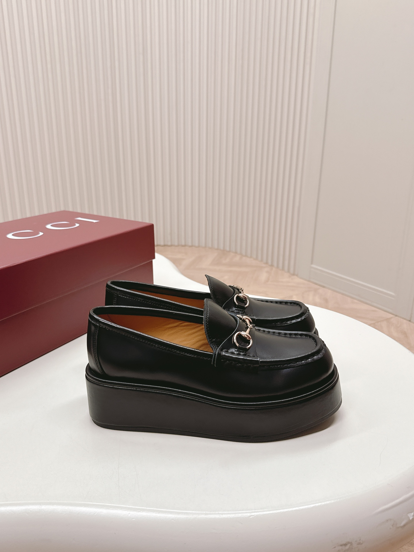 Bagsaaa Gvc*1 Women's Horsebit wedge loafer 794317 black