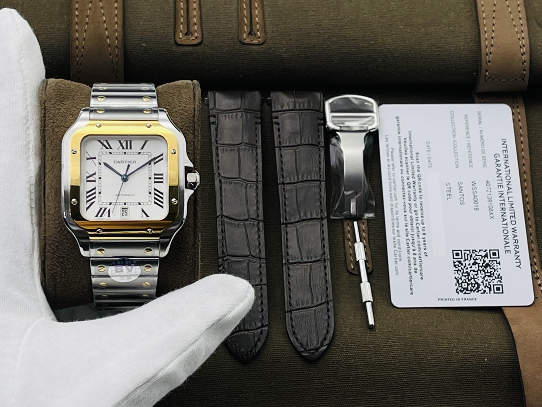Bagsaaa Santos De Ca*t1er Watch Large W2SA0006 Automatic - 39.8mm