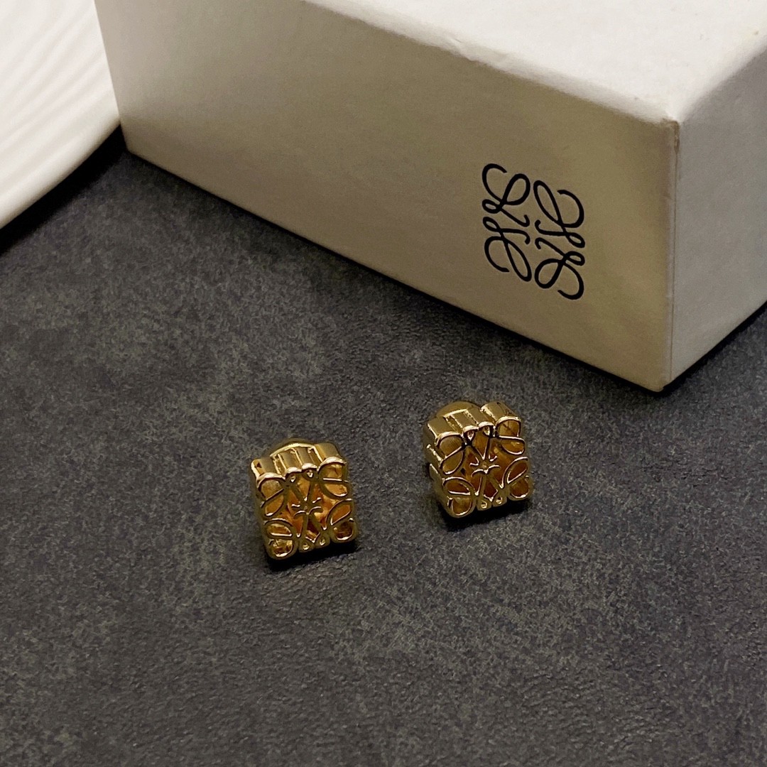 Bagsaaa Anagram Stud Earrings