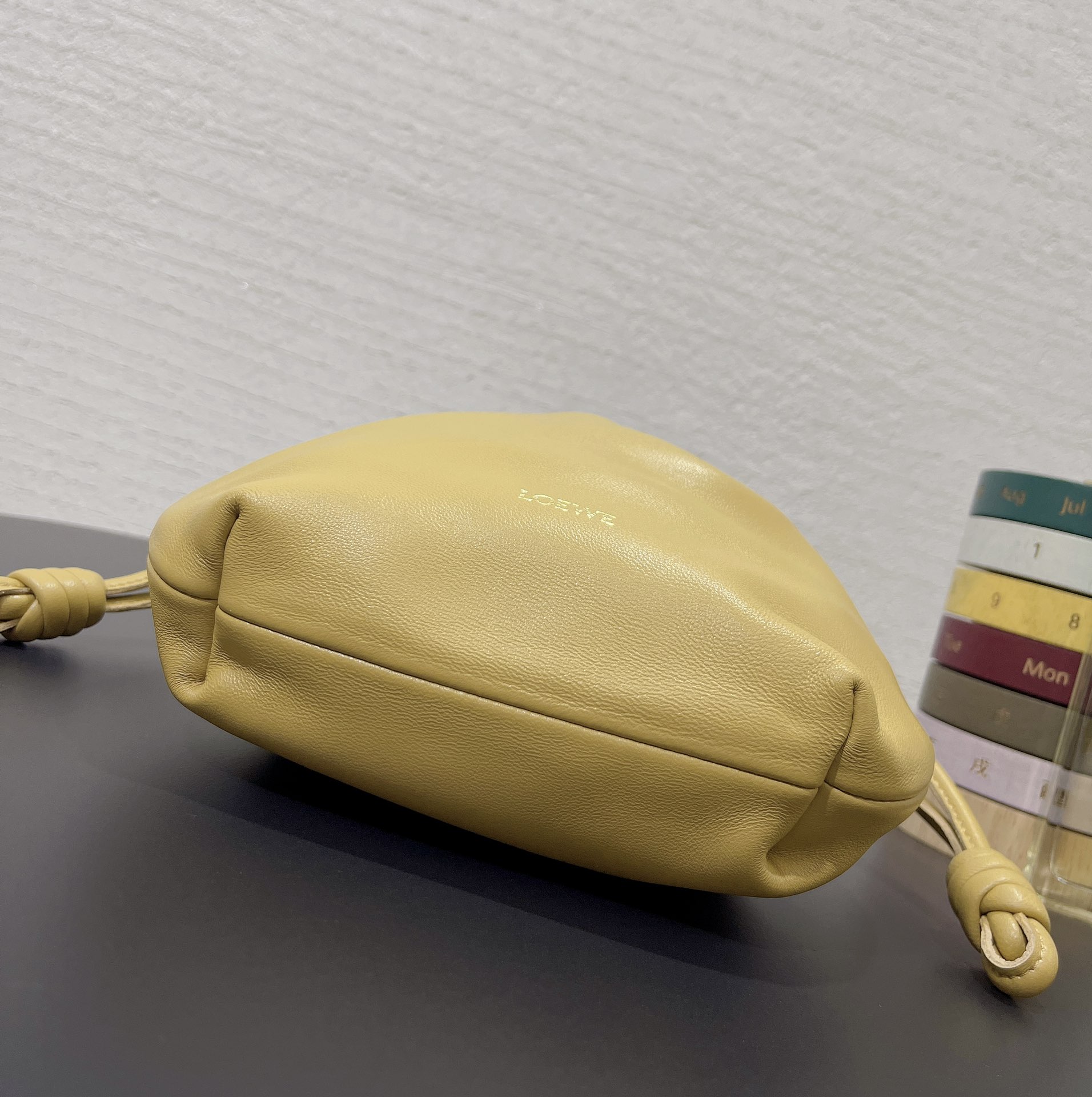 Bagsaaa L0ew* Mini Flamenco Purse bag in mellow nappa lambskin sahara - 23X17X5.5 cm