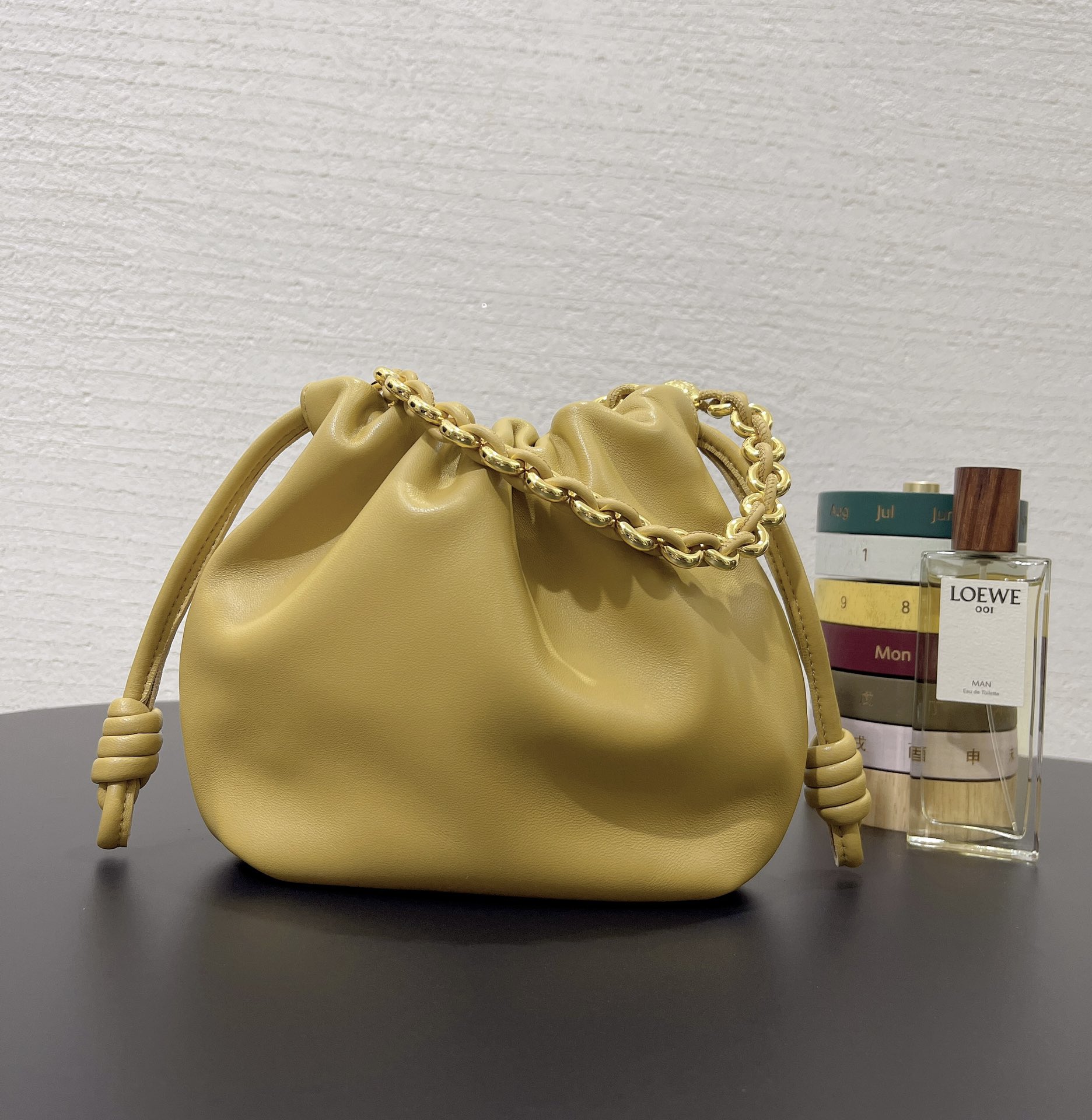 Bagsaaa L0ew* Mini Flamenco Purse bag in mellow nappa lambskin sahara - 23X17X5.5 cm