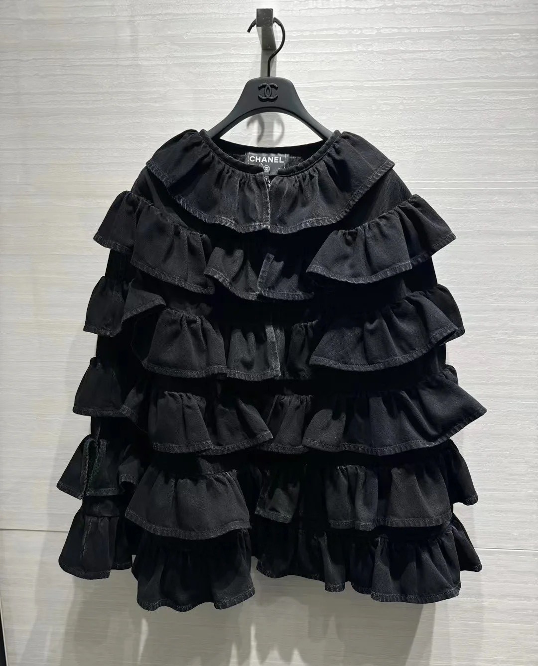 Bagsaaa Ch**el Cape Black Denim P77626
