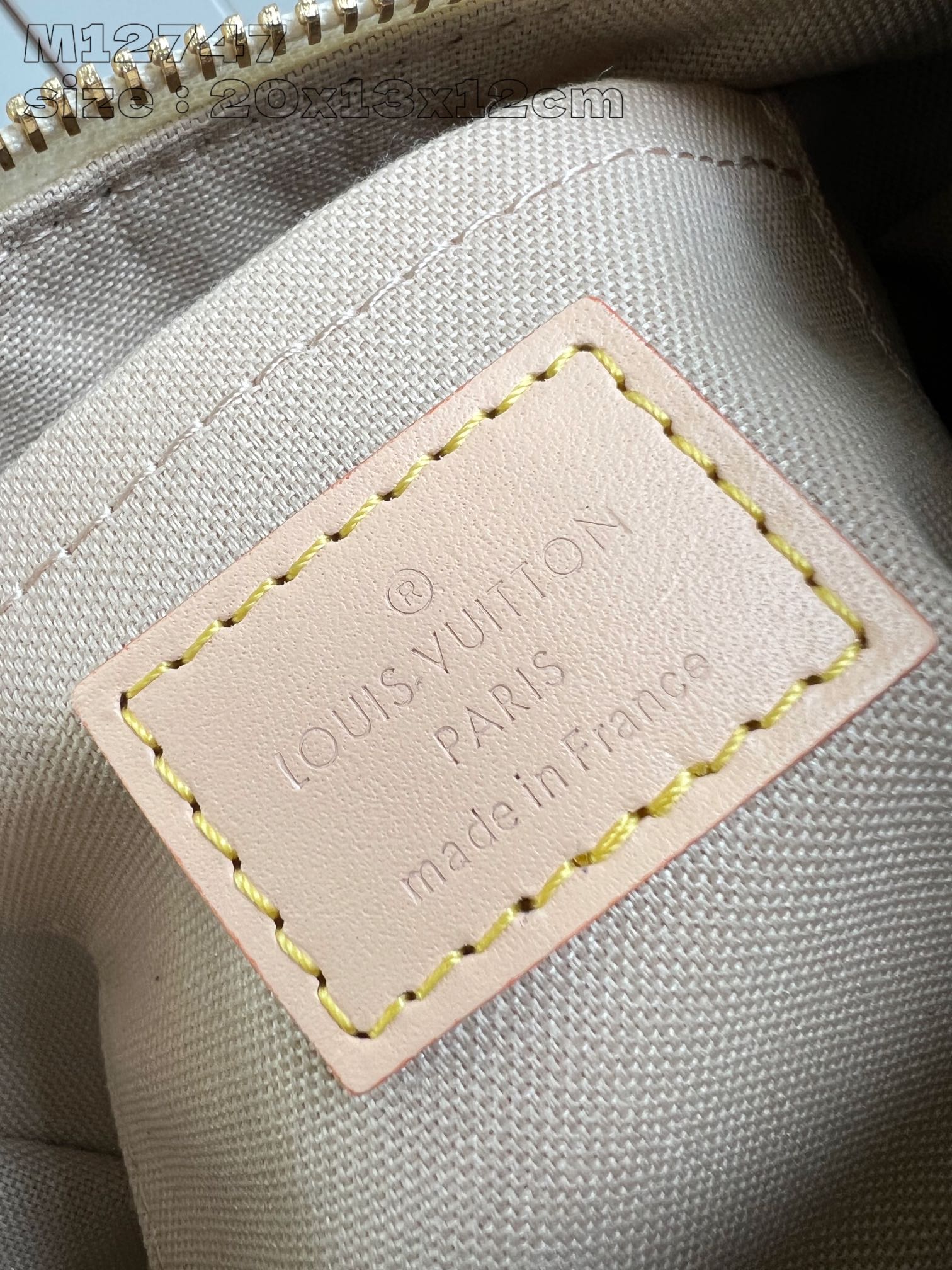 Bagsaaa L0vis Vvtt0n M12747 Speedy Bandoulière 20 Cream - 20.5 x 13.5 x 12 cm