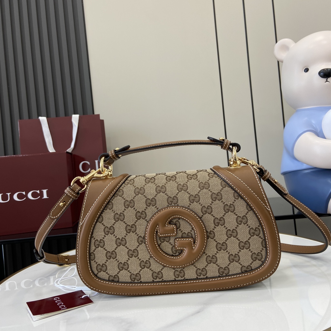 Bagsaaa Gvc*1 Blondie Small Top Handle Bag 815714 Beige & Brown - 27 x 17 x 7cm
