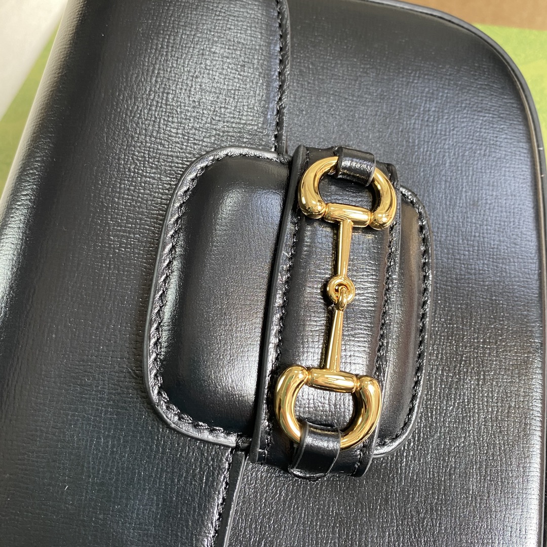 Bagsaaa Gvc*1 Horsebit 1955 Mini Shoulder Bag 658574 Black - 20.5cm