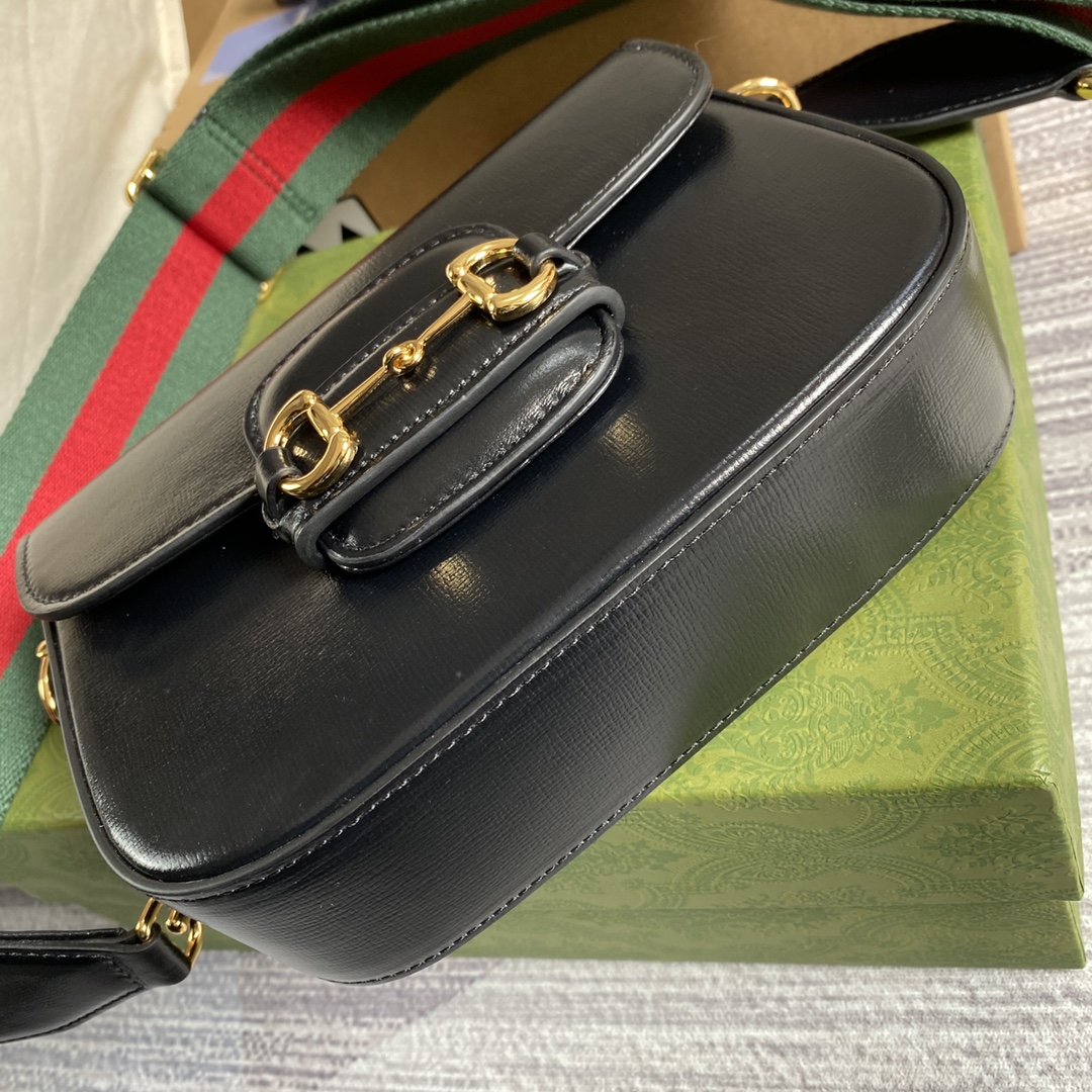 Bagsaaa Gvc*1 Horsebit 1955 Mini Shoulder Bag 658574 Black - 20.5cm