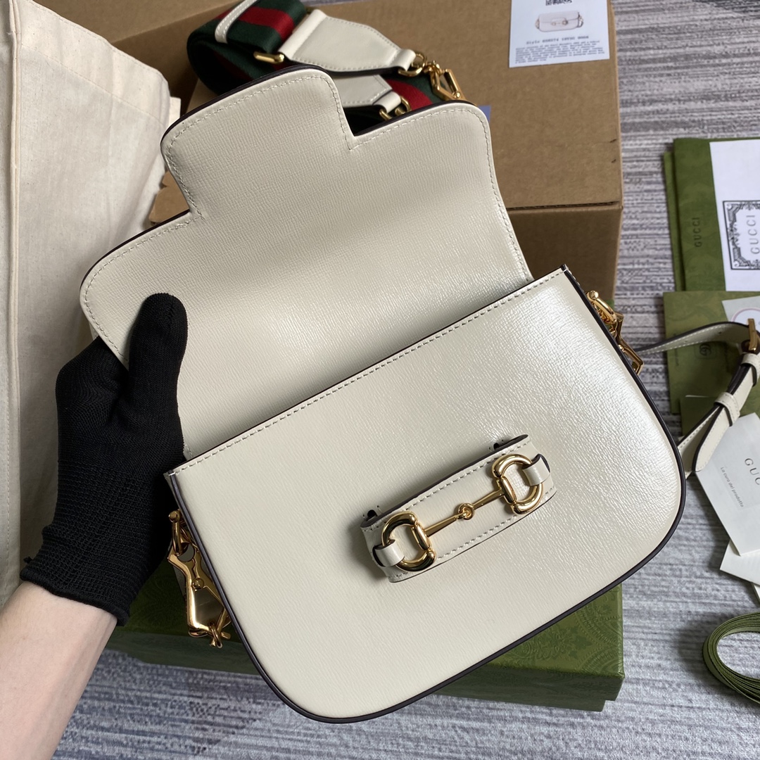 Bagsaaa Gvc*1 Horsebit 1955 Mini Shoulder Bag 658574 White - 20.5cm