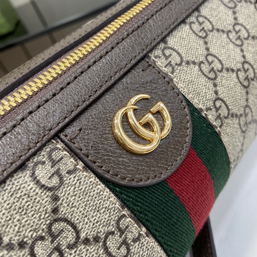 Bagsaaa Gvc*1 Ophidia small shoulder bag‎ 795194 beige & ebony - 24x12x12cm