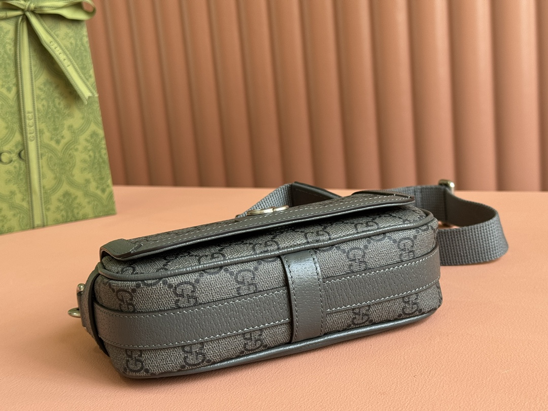 Bagsaaa Gvc*1 Ophidia S*per mini shoulder bag 795466 gray - 18.5x10x5.5cm