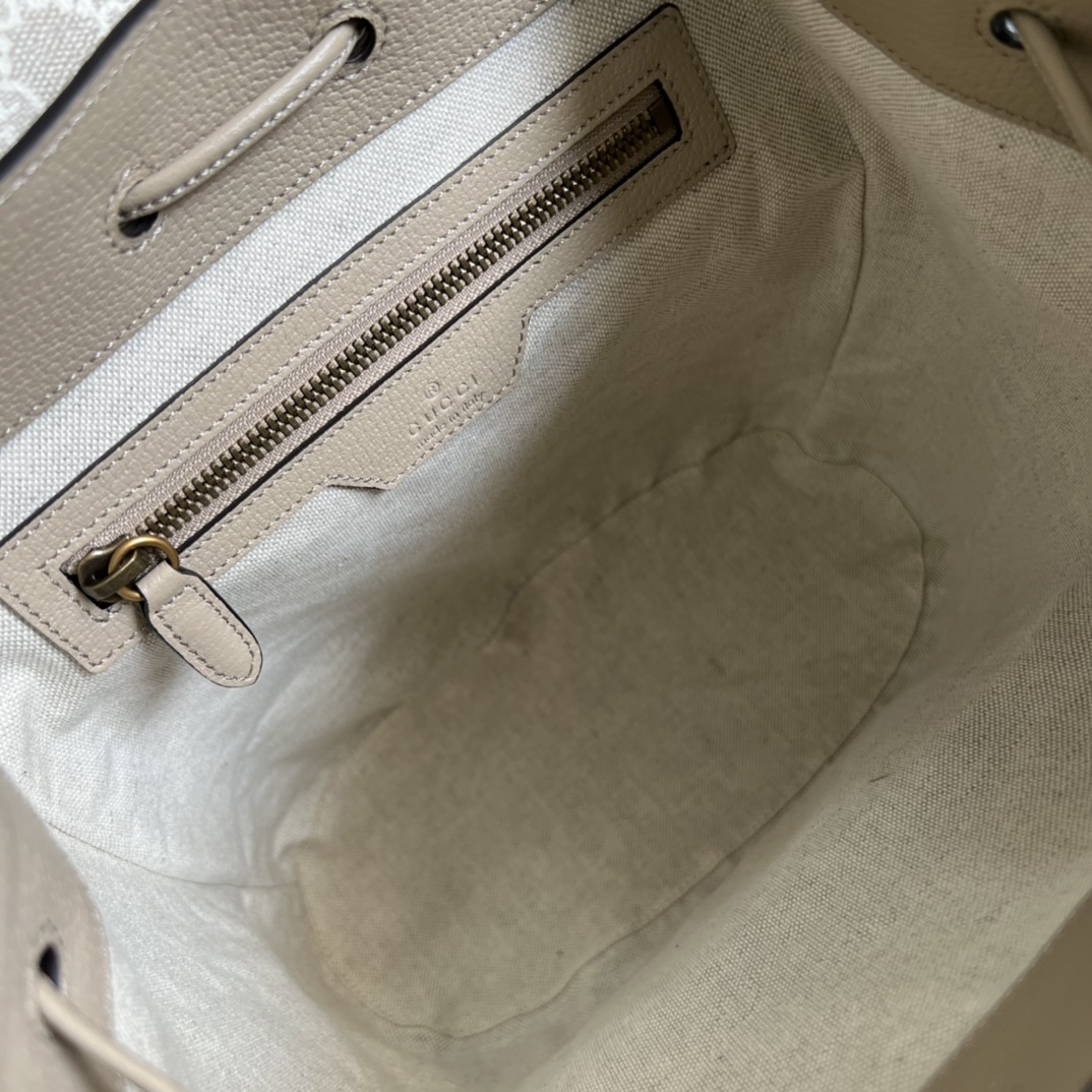 Bagsaaa Gvc*1 Small backpack with GG 674147 beige - 26.5x30x13cm
