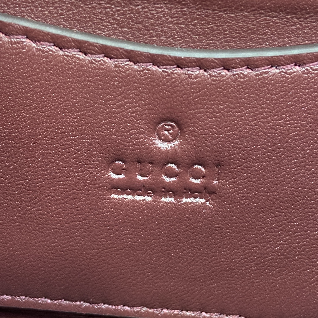 Bagsaaa Gvc*1 GG Milano Mini Top Handle Bag 806017 Red GG - 21 x 12.5 x 4.5cm