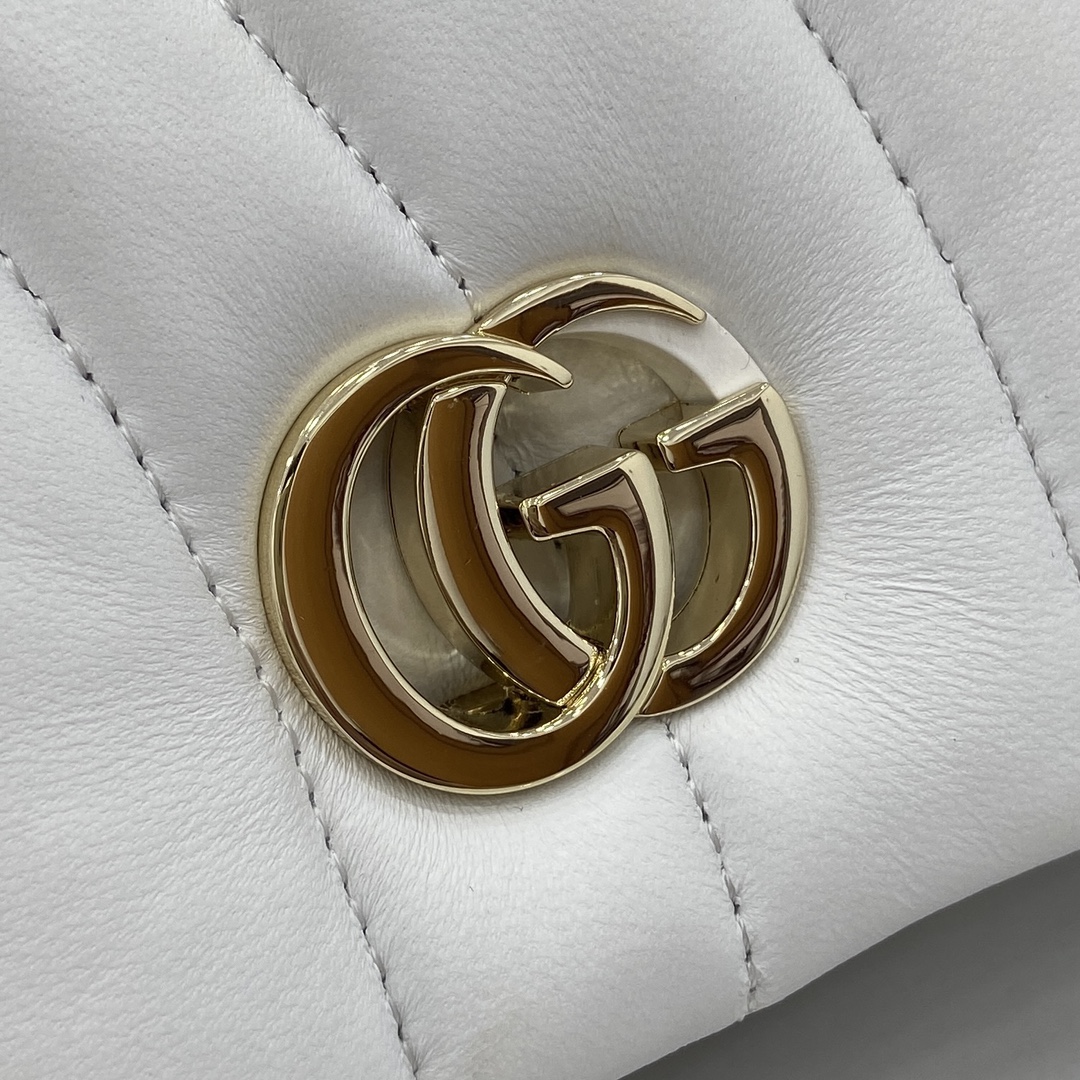 Bagsaaa Gvc*1 GG Milano Mini Top Handle Bag 806017 White - 21 x 12.5 x 4.5cm