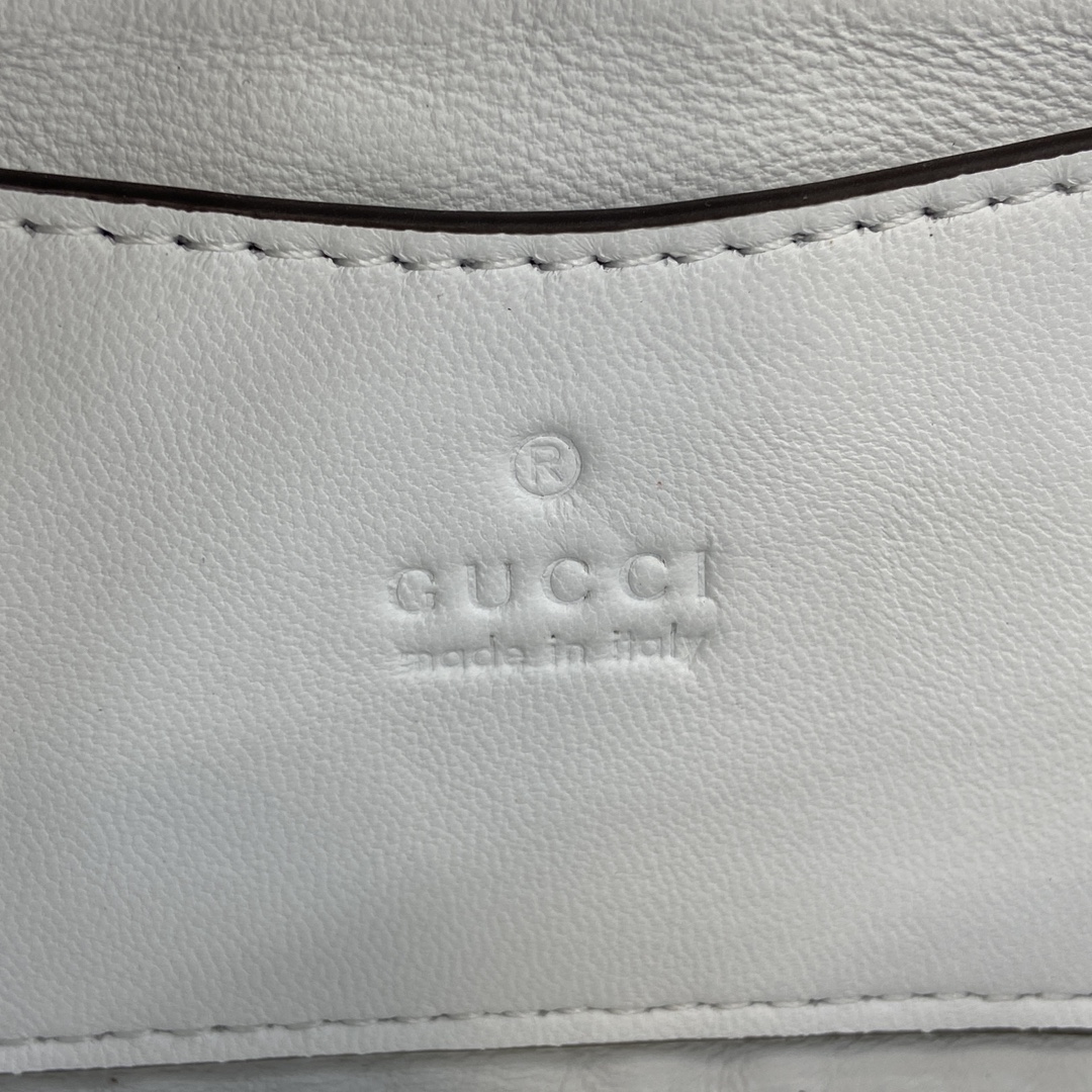Bagsaaa Gvc*1 GG Milano Mini Top Handle Bag 806017 White - 21 x 12.5 x 4.5cm