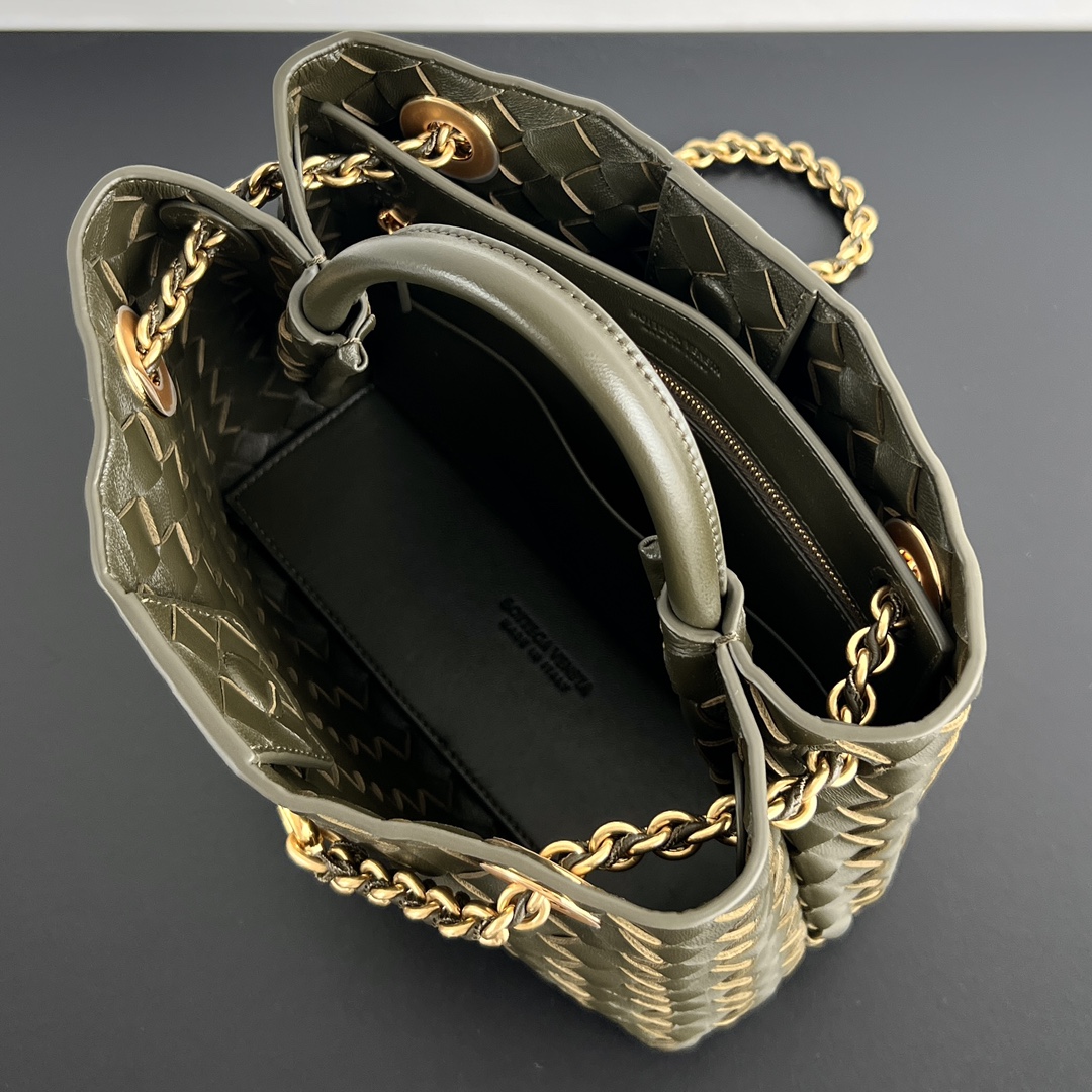 Bagsaaa B0tt*ga Ven*ta Small Andiamo 766014 Kaki - 20x25x10 cm