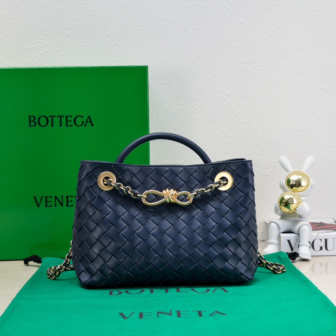 Bagsaaa B0tt*ga Ven*ta Small Andiamo 766014 Dark Blue - 20x25x10 cm