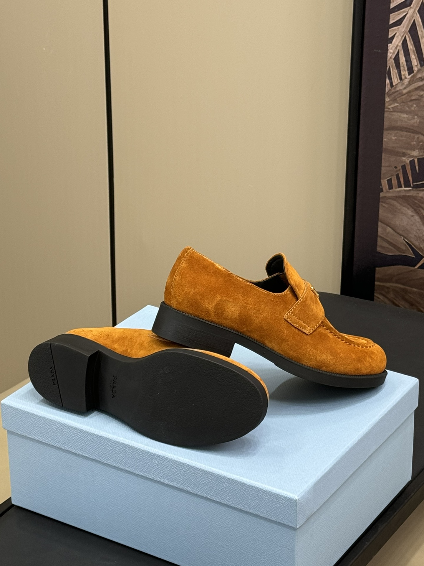 Bagsaaa Pra*a Suede loafers brown