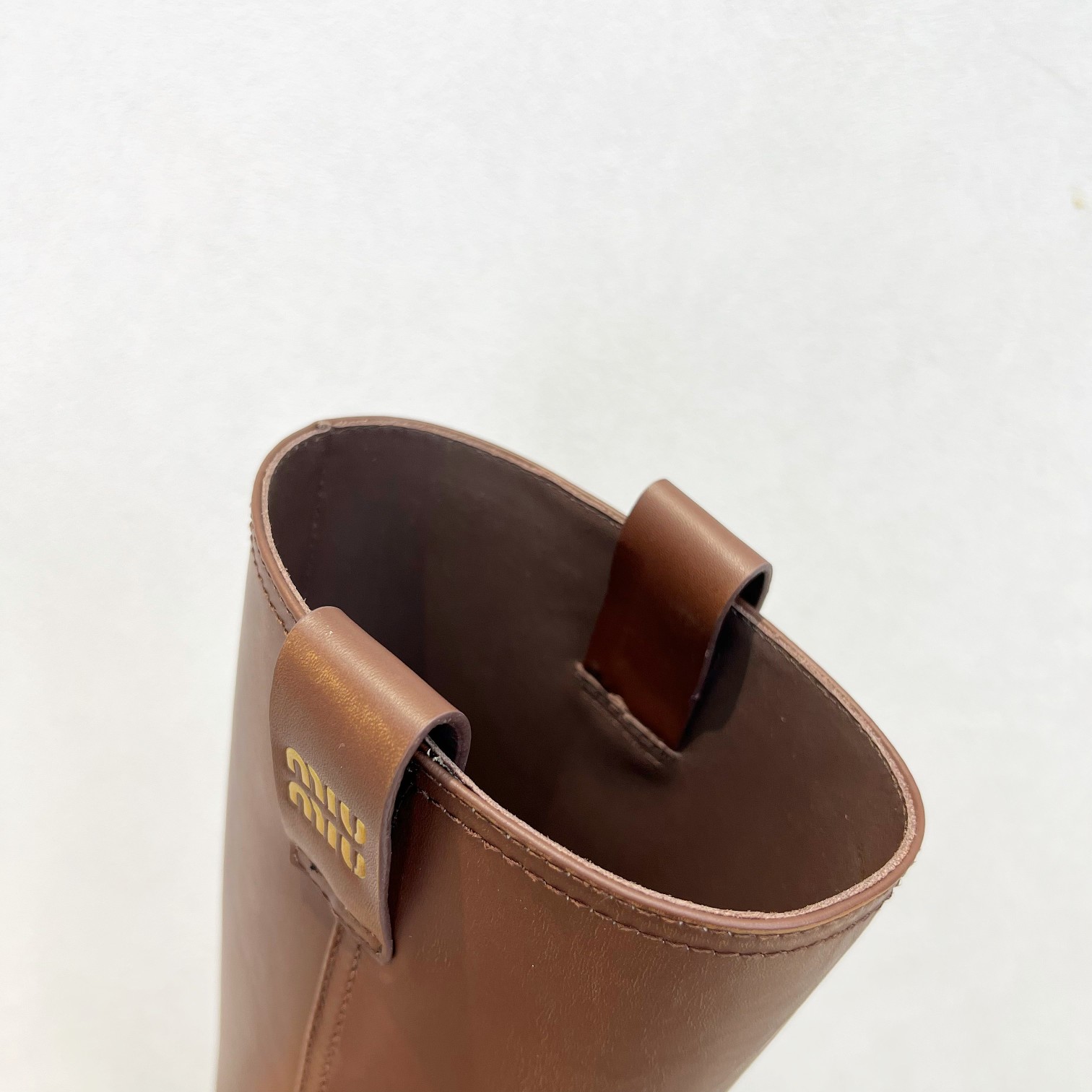 Bagsaaa M1um1u Fumé leather boots brown